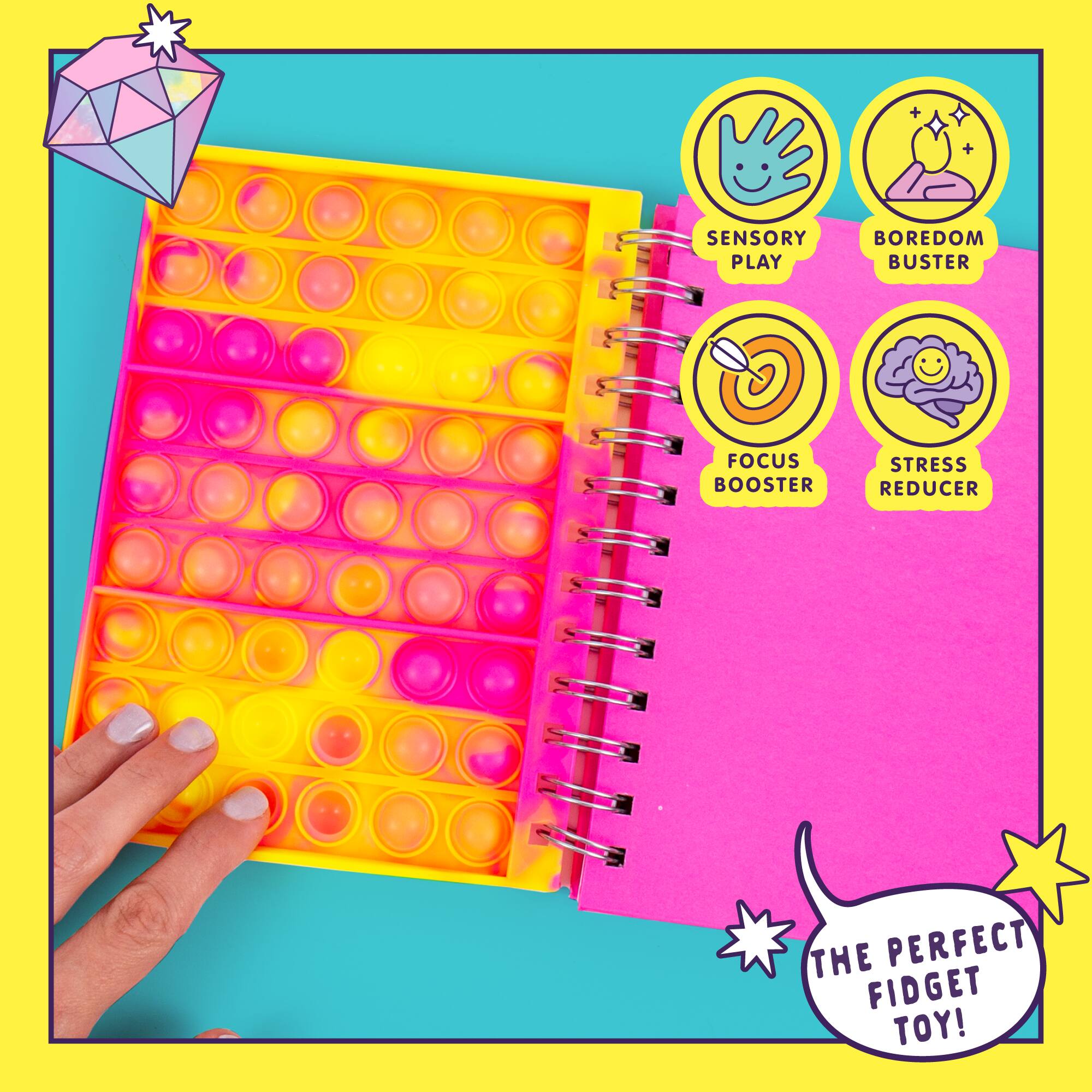 Horizon Fidgiwear Poppable Pink Journal